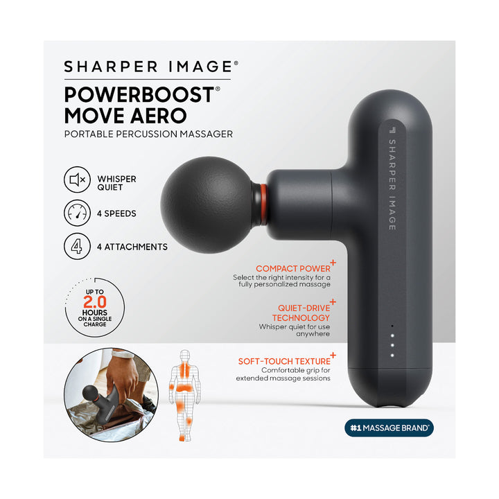 Sharper Image Powerboost Move Portable Percussion Massager - Aero