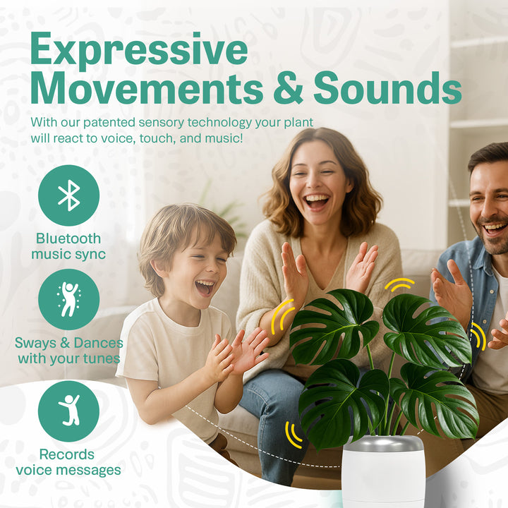 Interactive 4'' Smart Plant Pot with Speaker