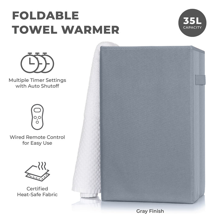 35L Foldable Towel Warmer with Timer