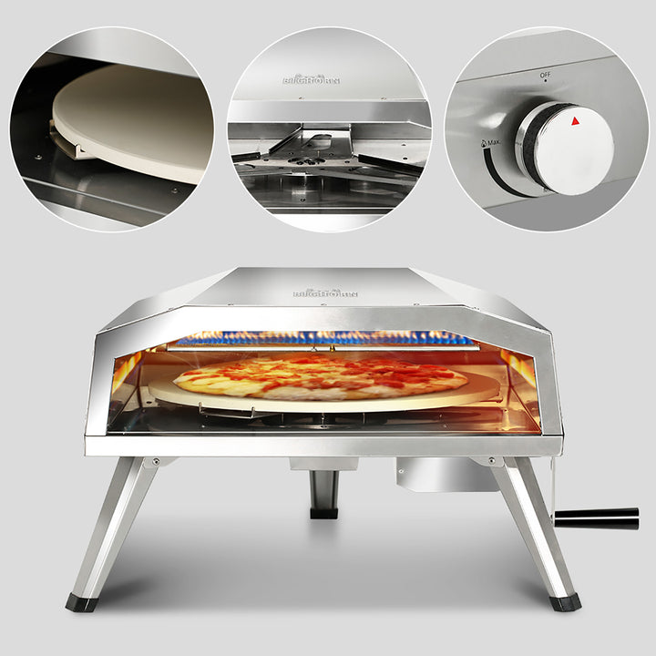 16in Gas Pizza Oven with Rotating Pizza Stone