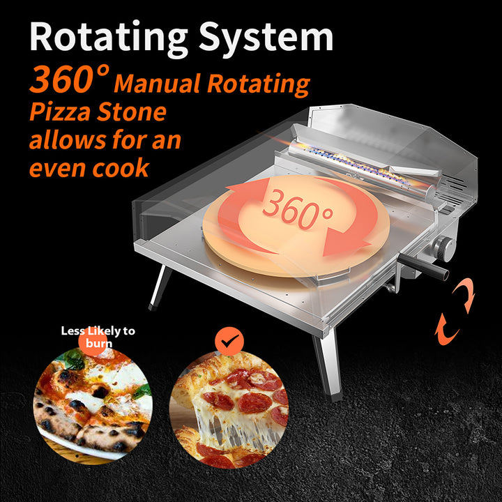16in Gas Pizza Oven with Rotating Pizza Stone