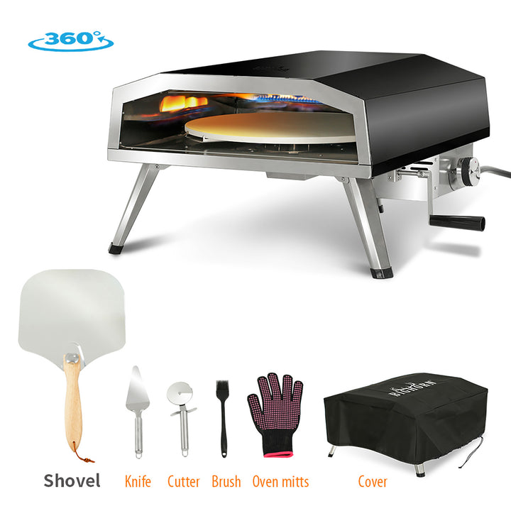 16in Gas Pizza Oven with Rotating Pizza Stone