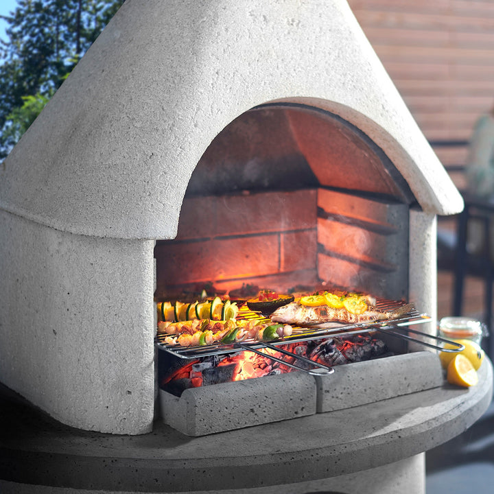 Deluxe Outdoor Fireplace and BBQ