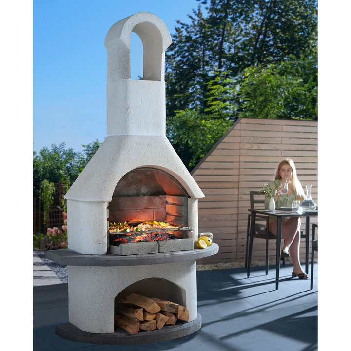 Deluxe Outdoor Fireplace and BBQ