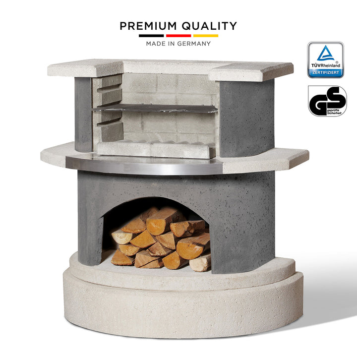 Deluxe Outdoor Fireplace and BBQ