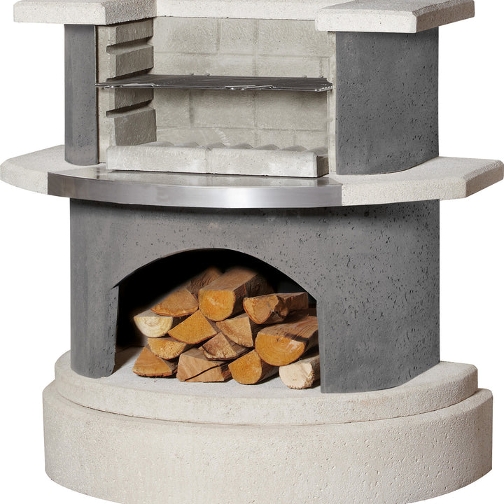 Deluxe Outdoor Fireplace and BBQ