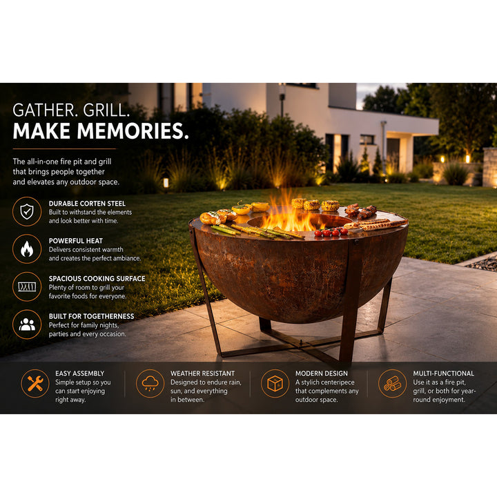 40'' Plancha Fire Pit