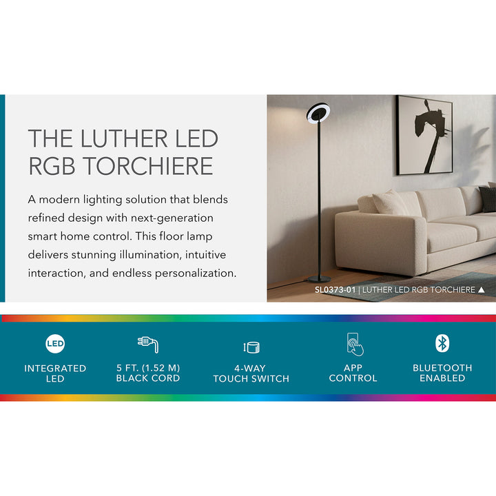 Music Sync RGB Torchiere Lamp