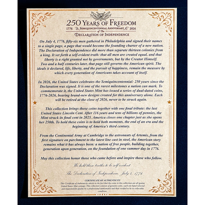 250th Anniversary Collectable Coin Gift Set