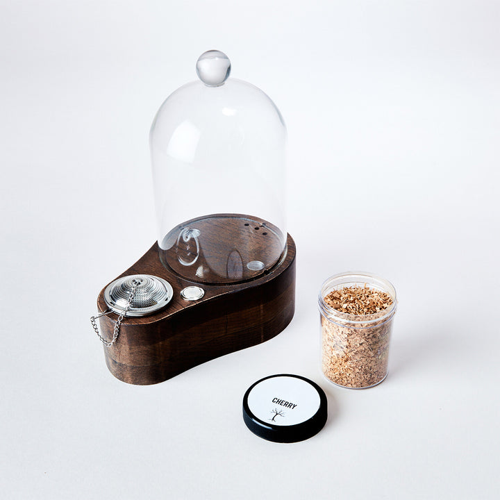 Glass Cocktail Cloche and Smoker Set