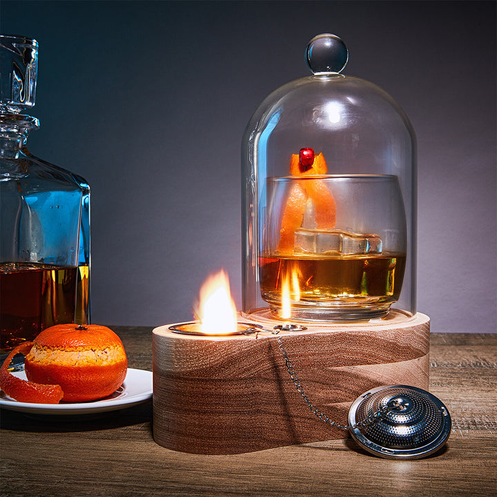 Glass Cocktail Cloche and Smoker Set