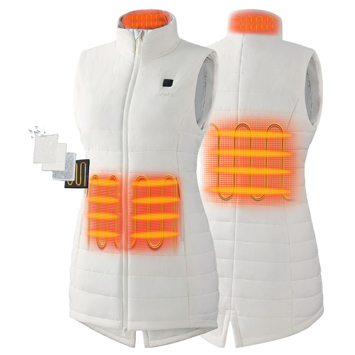 Women's Heated Long Puffer Vest - product image 22