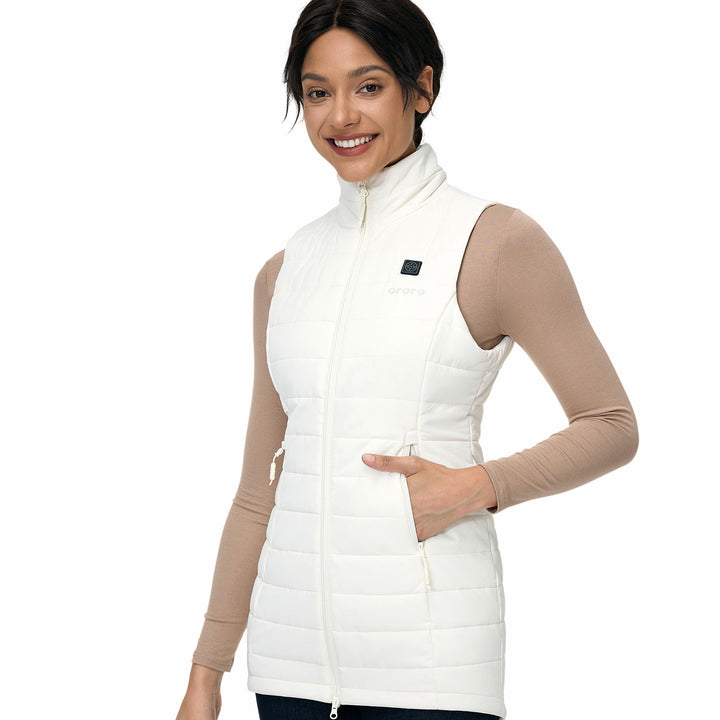 Women's Heated Long Puffer Vest - product image 13
