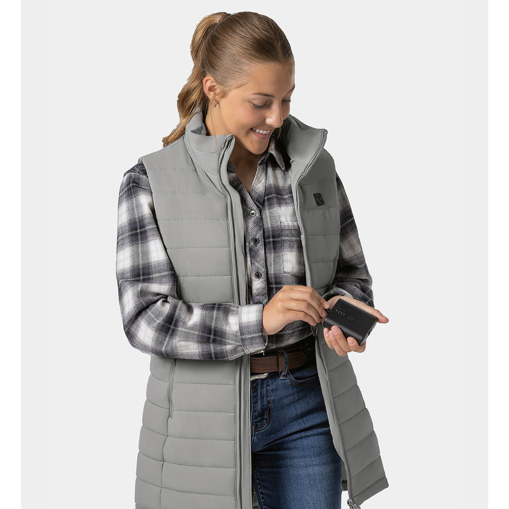 Women's Heated Long Puffer Vest - product image 43