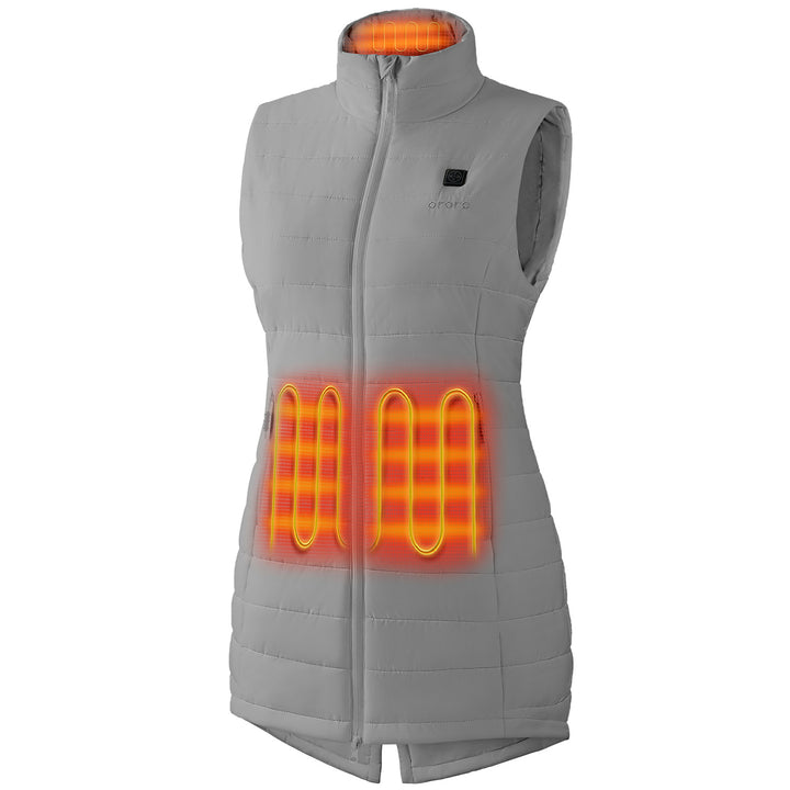 Women's Heated Long Puffer Vest - product image 30
