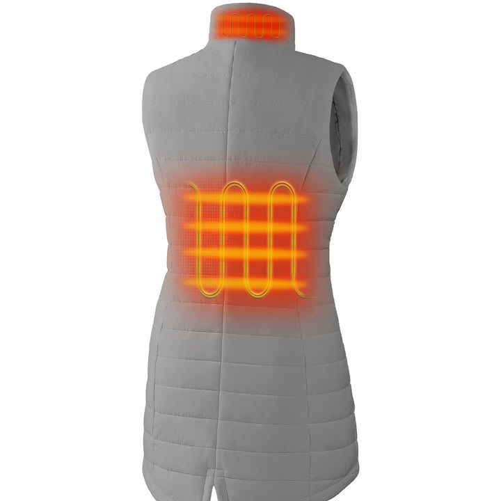 Women's Heated Long Puffer Vest - product image 31
