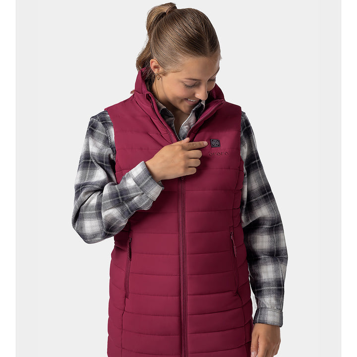 Women's Heated Long Puffer Vest - product image 58