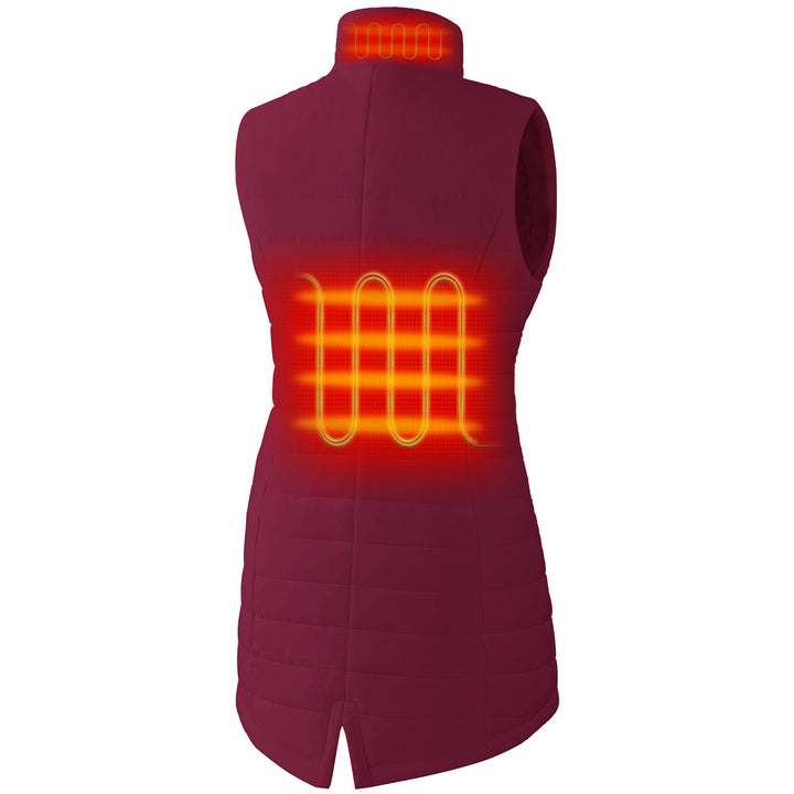 Women's Heated Long Puffer Vest - product image 50