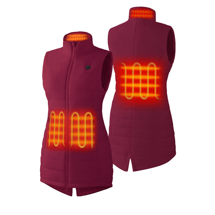 Women's Heated Long Puffer Vest - product image 51