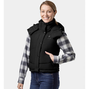 Women's Heated Hooded Down Vest - primary product image