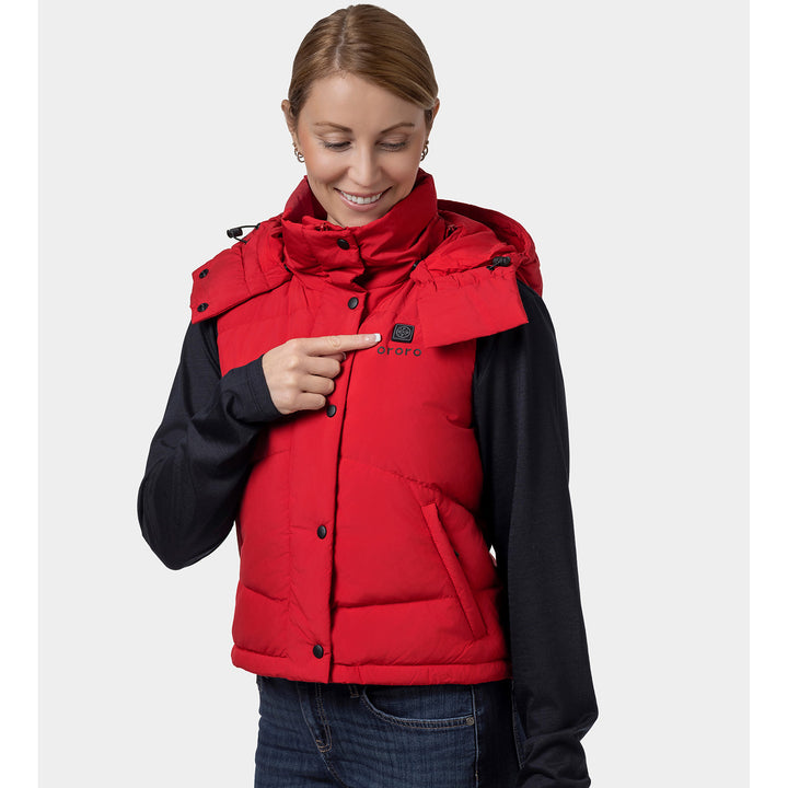 Women's Heated Hooded Down Vest - product image 5
