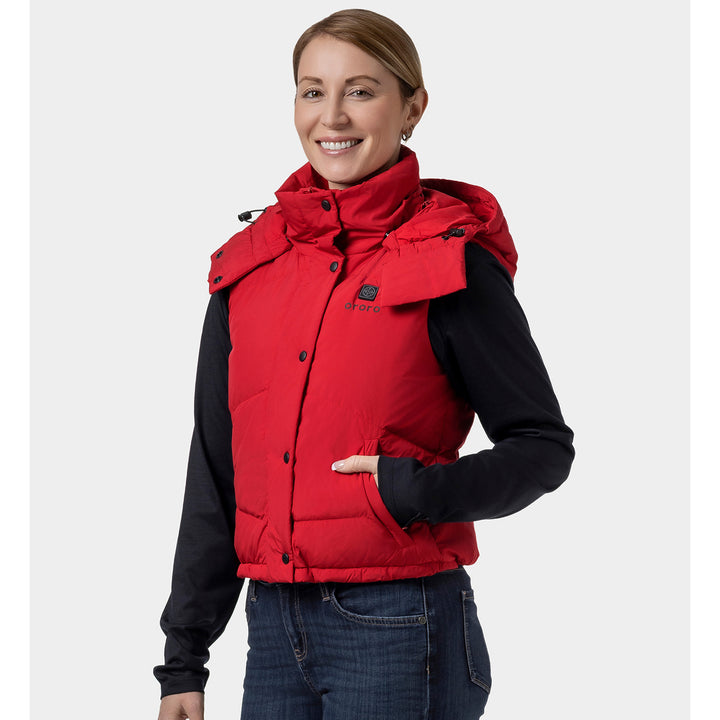 Women's Heated Hooded Down Vest - product image 23