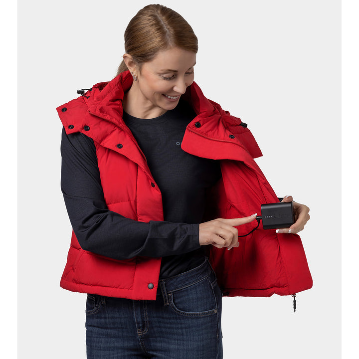 Women's Heated Hooded Down Vest - product image 6