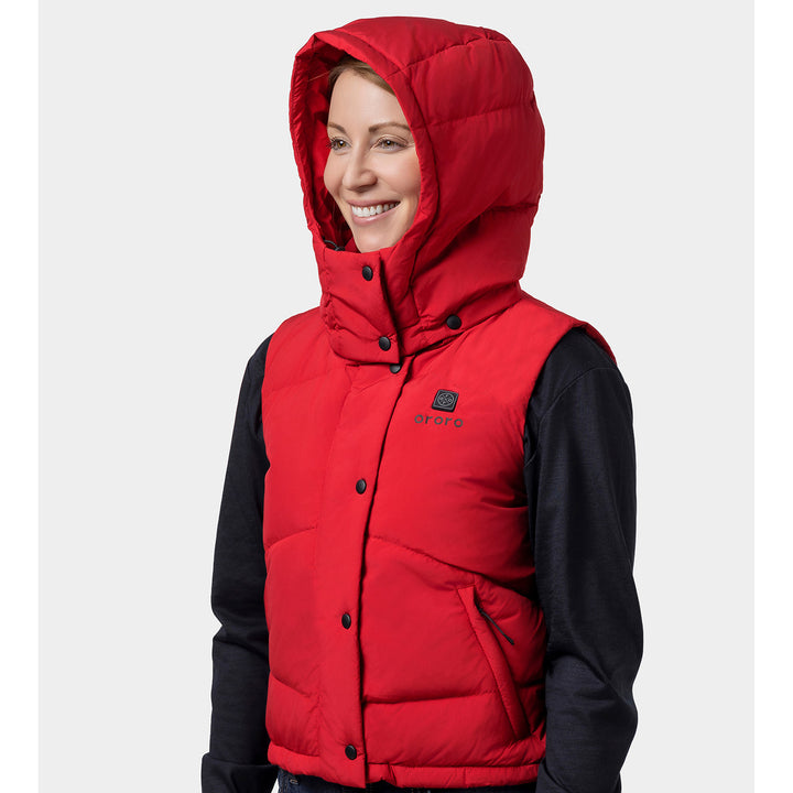 Women's Heated Hooded Down Vest - product image 7