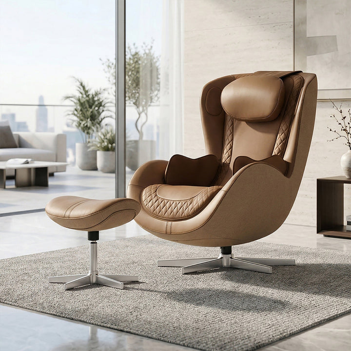 Heated Full Body Massage Chair with Ottoman