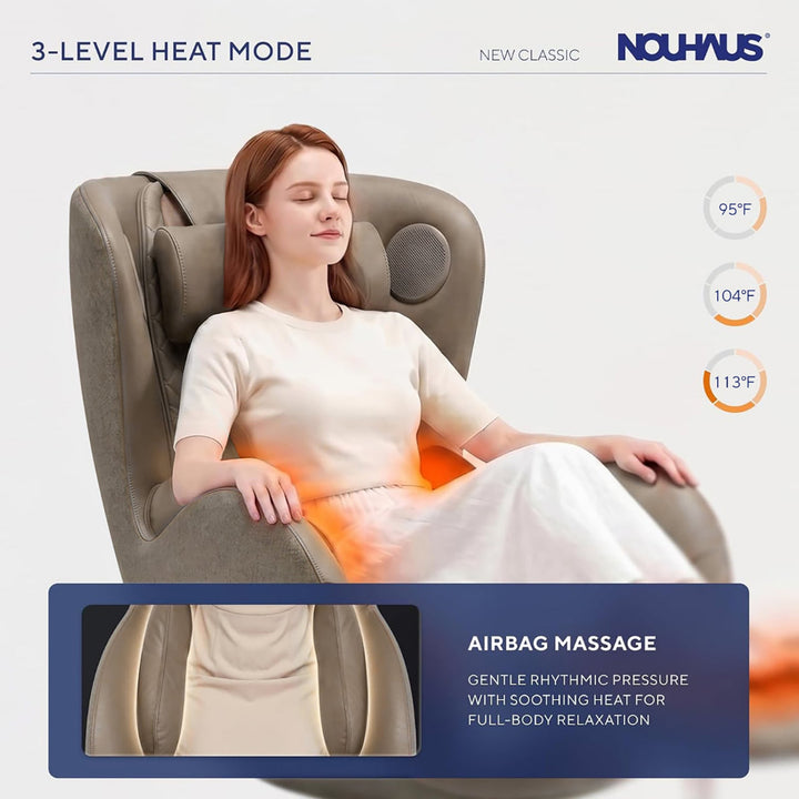 6-Mode Heated Full Body Massage Chair with Ottoman