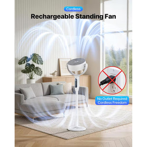 Cordless Indoor/Outdoor Adjustable Oscillating Fan