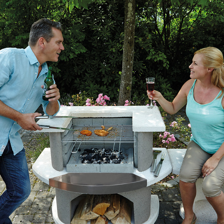 Deluxe Outdoor Fireplace and BBQ