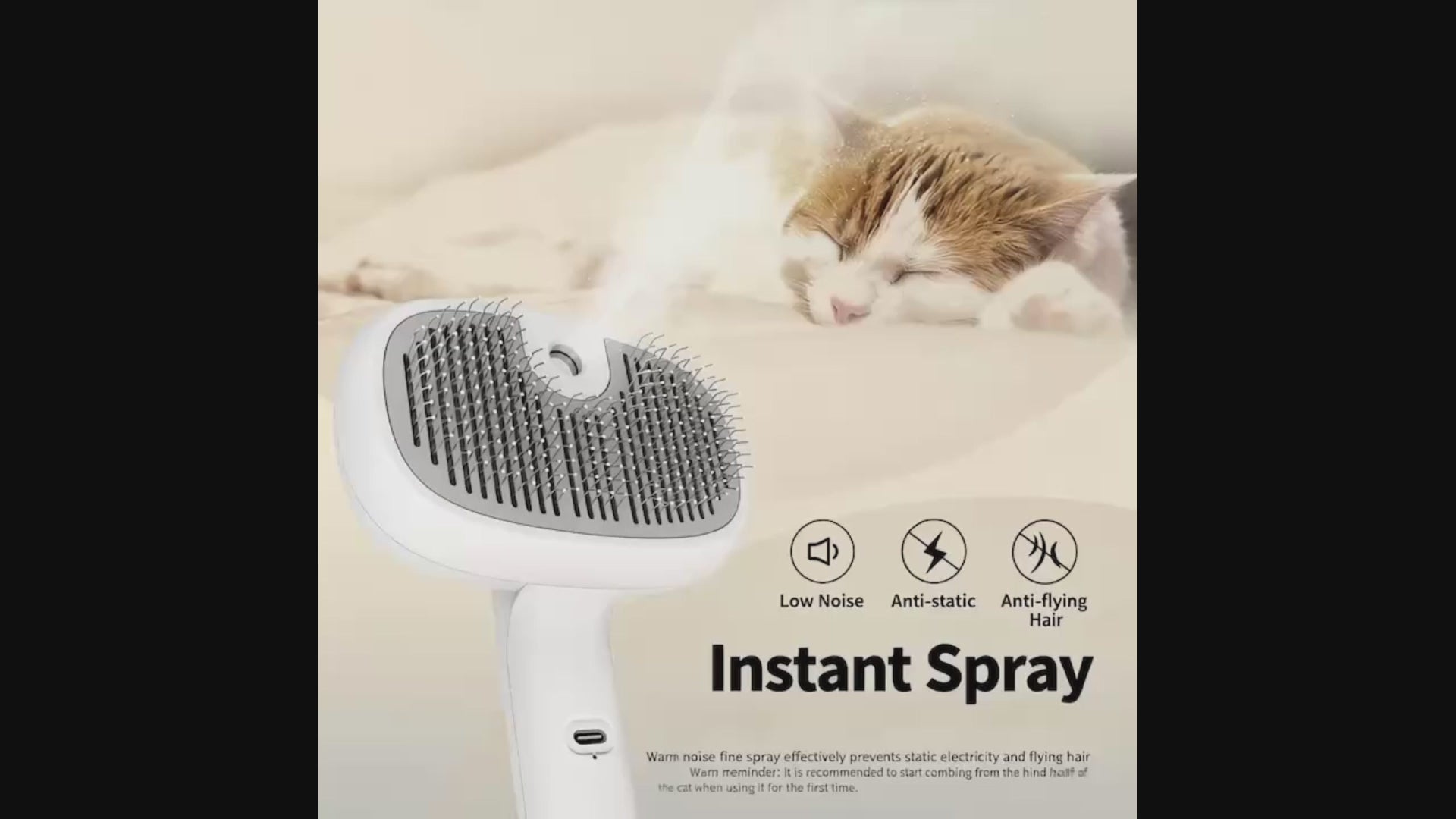 Pet Grooming Misting Brush